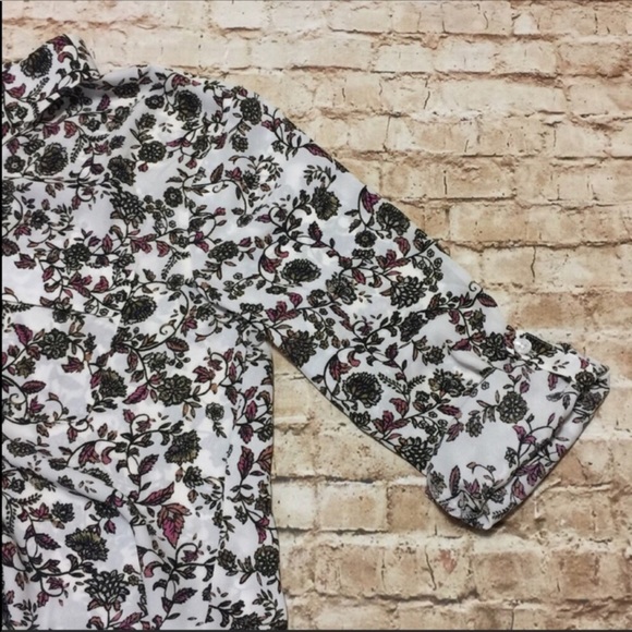 NWT LOFT Portofino Style Floral Blouse - Picture 6 of 8